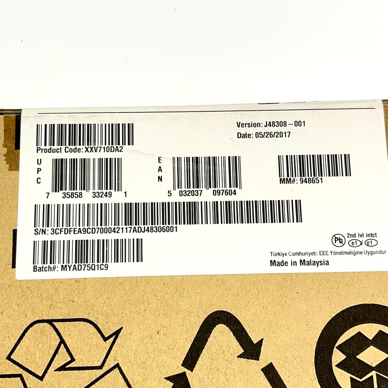 Intel XXV710DA2 25GbE Dual Port SFP28 Network Adapter - Fortville