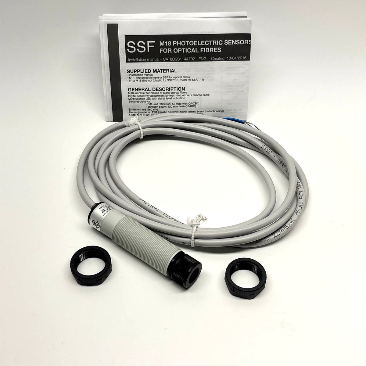 Micro Detectors SSF-0N-0A M18 Photoelectric Fiber Sensor 10-30V NPN