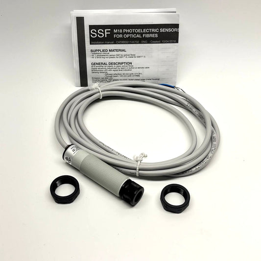 Micro Detectors SSF-0N-0A M18 Photoelectric Fiber Sensor 10-30V NPN