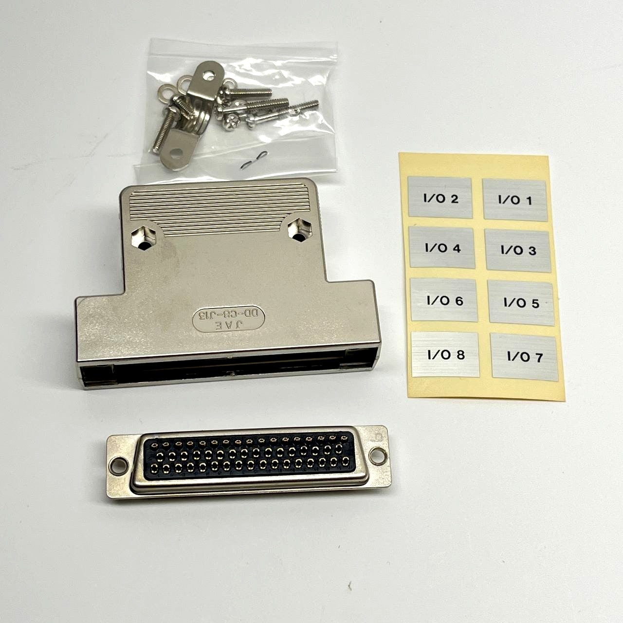 JAE DD-C8-J13 Metal D-Sub Hood Shell w/ 26-pin D-Sub Insert & Hardware