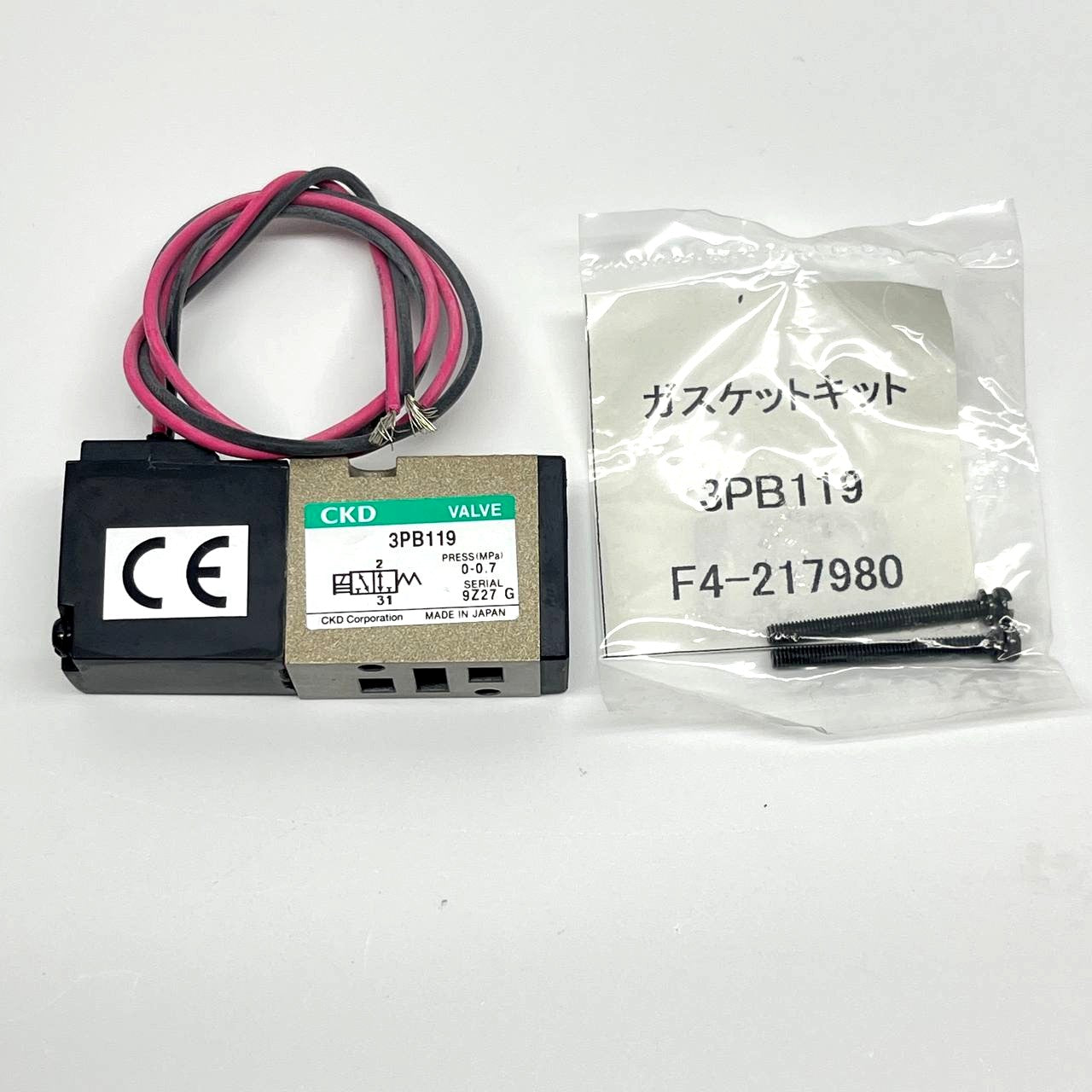 CKD 3PB119-00-3 DC24V Solenoid Pneumatic Valve 3PB119 3/2