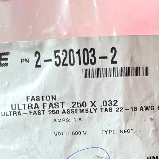 TE FASTON 0.250" Insulated Female Disconnect Red 22-18 AWG Qty50