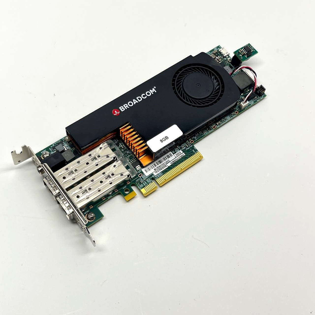 Broadcom 8Gb Dual-Port Fibre Channel HBA PCIe x8 SFP+ with Fan