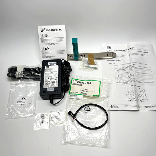 Zebra Kit P/N P1021952 24V Power Adapter & Universal Media Roll Holder