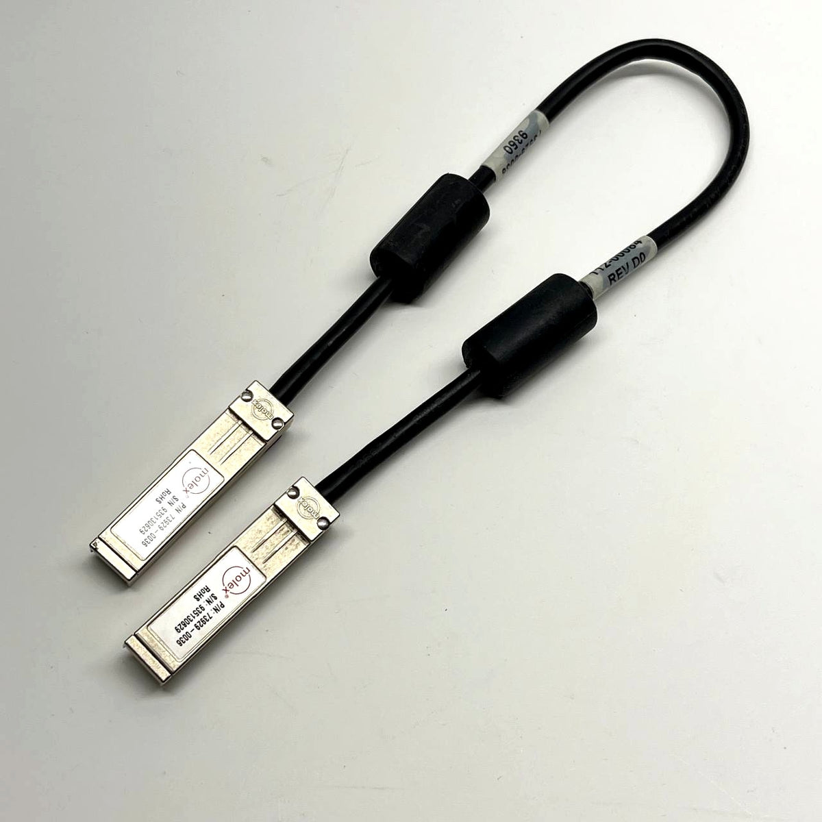 Molex 73929-0036 SFP+ Passive DAC Twinax Cable 24cm 10Gb (Used)