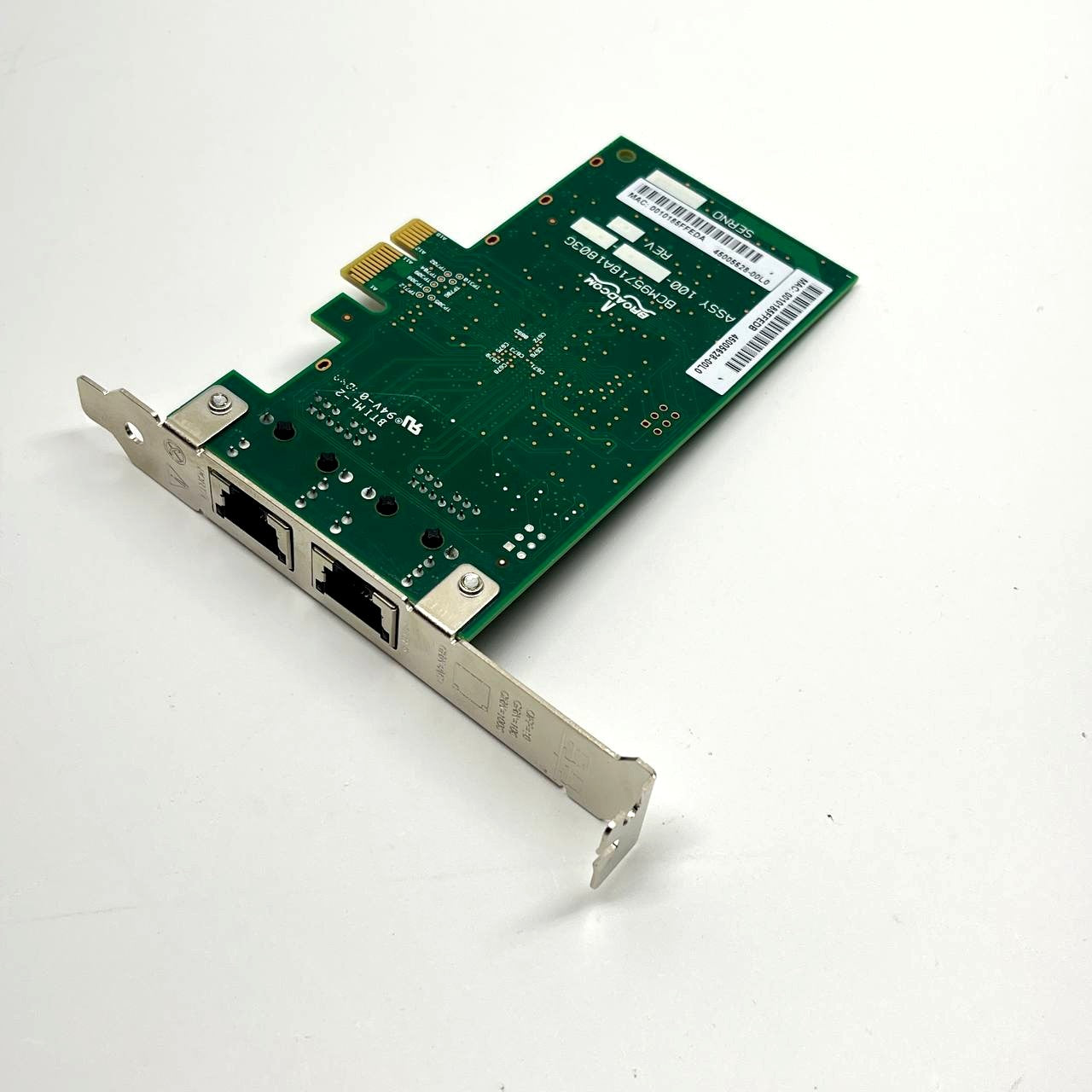 Broadcom Dual Port PCIe Ethernet Network Card 2xRJ45 45005628-00L0