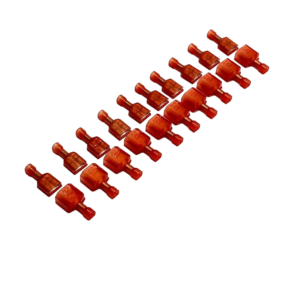 TE FASTON 0.250" Insulated Female Disconnect Red 22-18 AWG Qty50