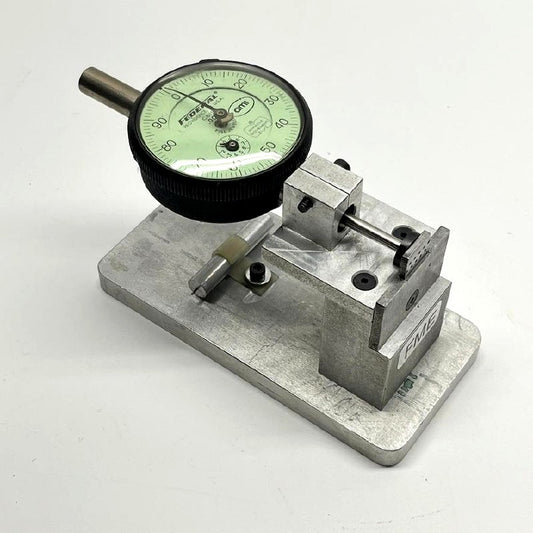 Federal Dial Indicator on Aluminum Fixture Bench Vise Measurement Gauge