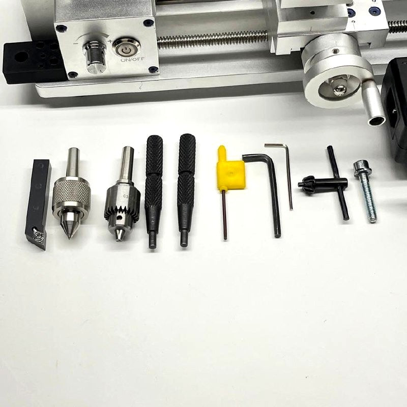 SVANFON Mini Metal Lathe Bench Lathe Hobby Precision Turning Machine