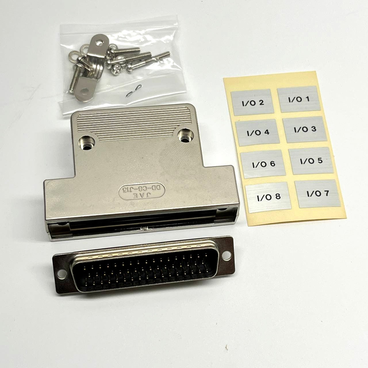 JAE DD-C8-J13 Metal D-Sub Hood Shell w/ 26-pin D-Sub Insert & Hardware