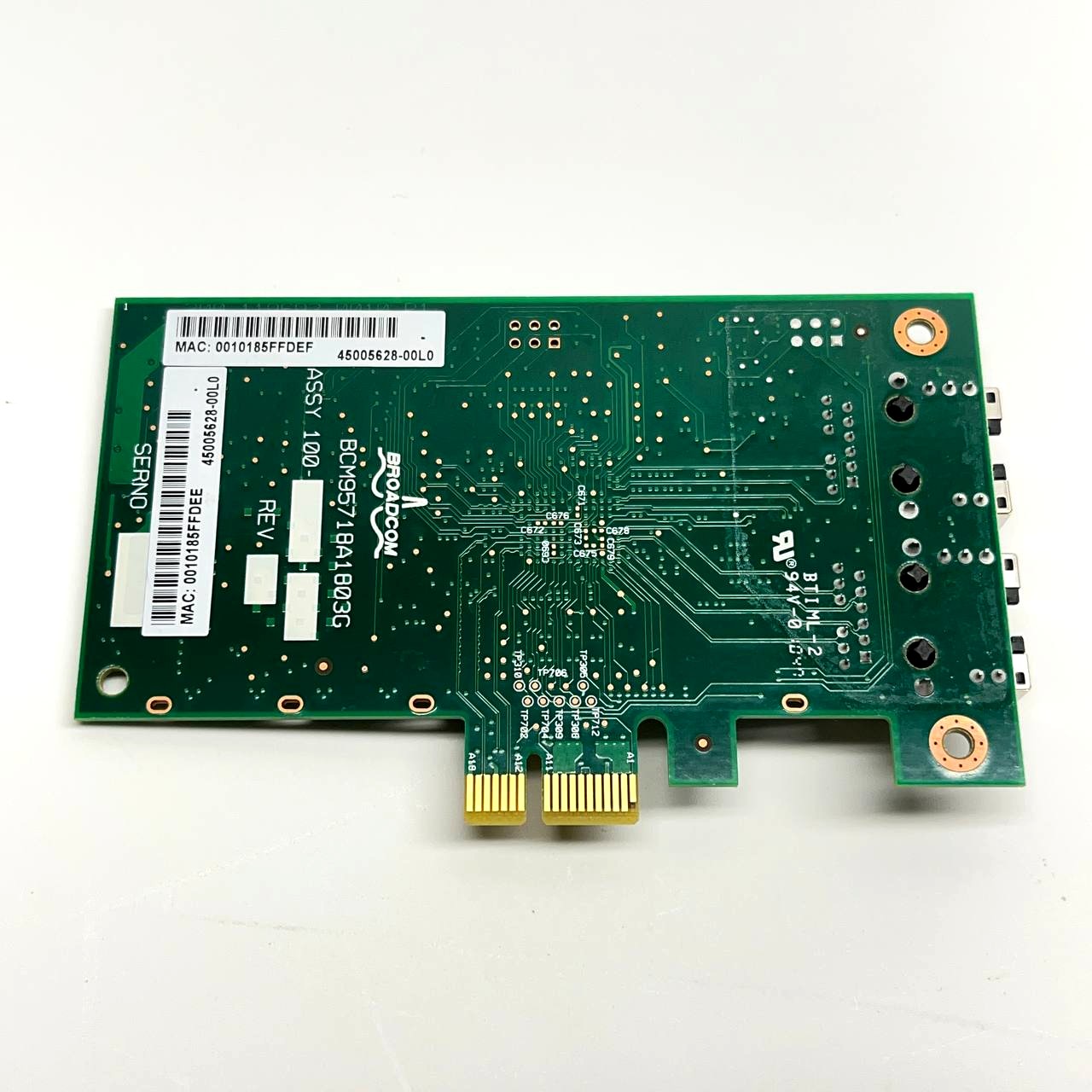 Broadcom Dual-Port Ethernet Network Card 45005628-00L0 BCM95718