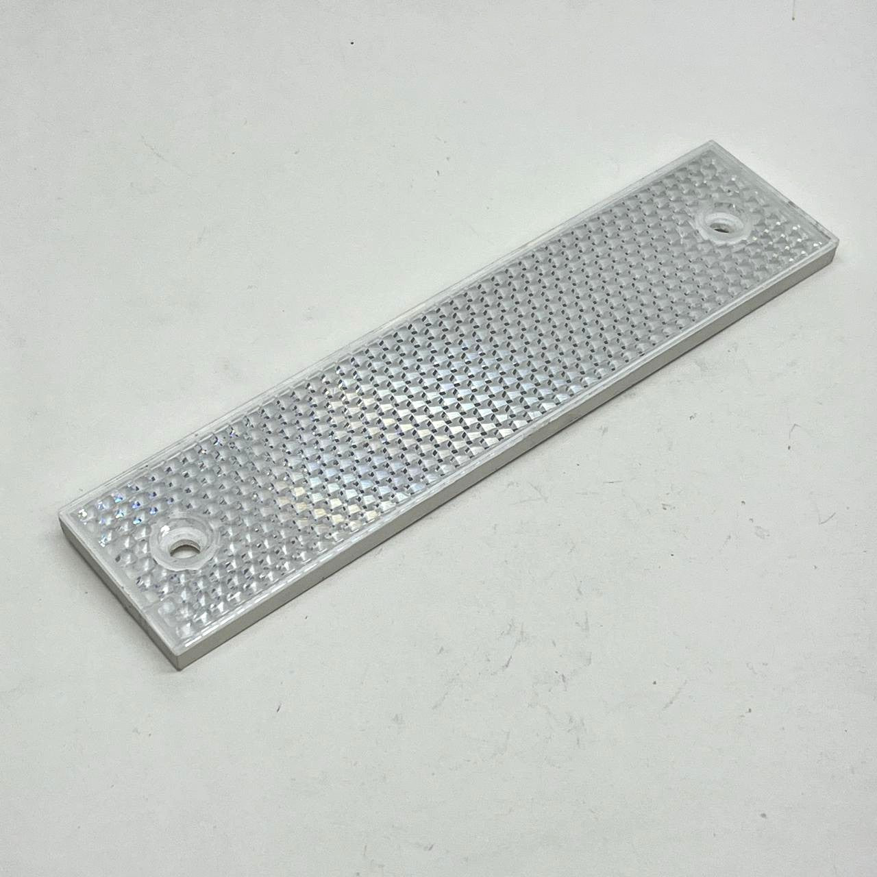 White Rectangular Prismatic Reflector Plate 150x30mm Made in Germany