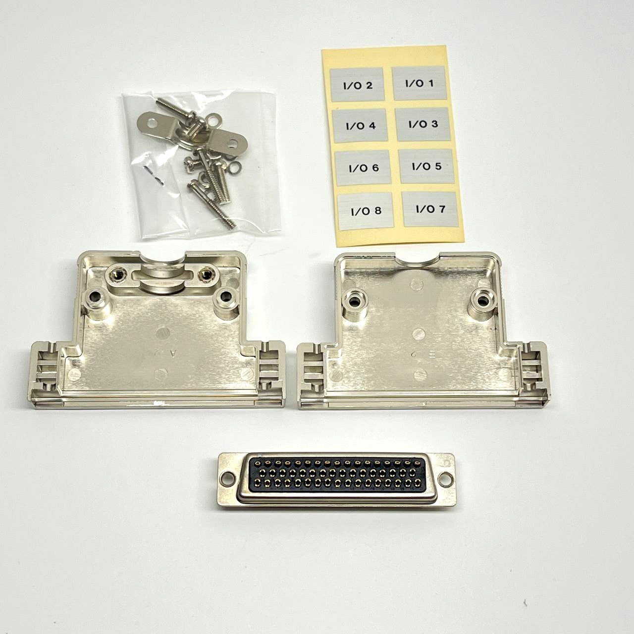 JAE DD-C8-J13 Metal D-Sub Hood Shell w/ 26-pin D-Sub Insert & Hardware