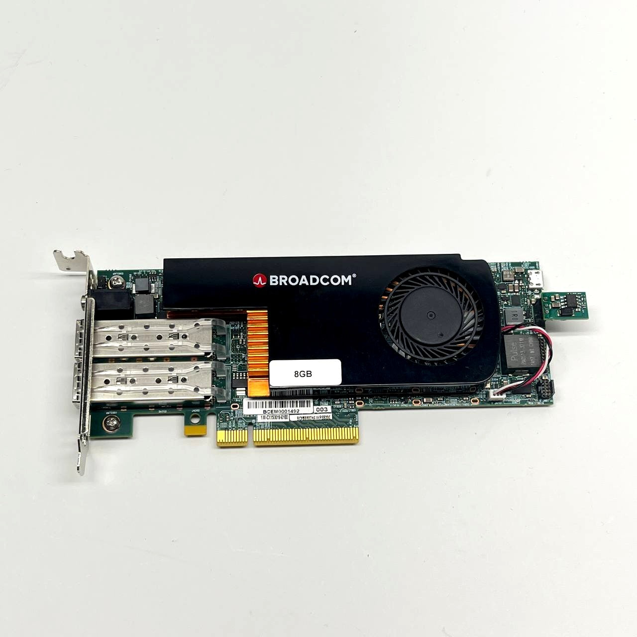 Broadcom 8Gb Dual-Port Fibre Channel HBA PCIe x8 SFP+ with Fan