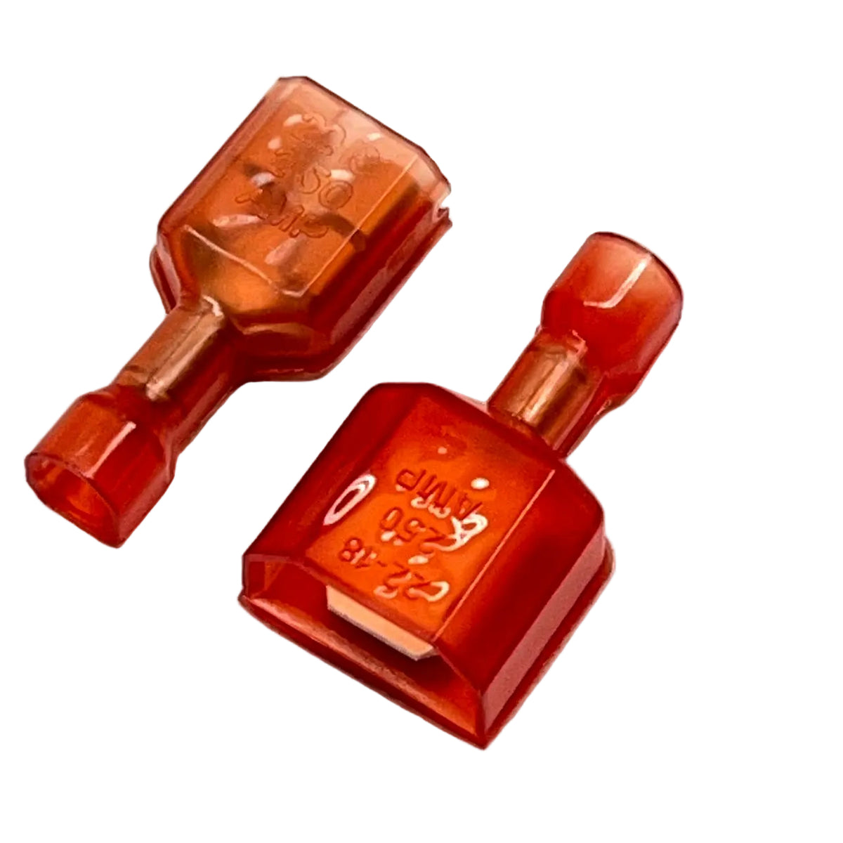 TE FASTON 0.250" Insulated Female Disconnect Red 22-18 AWG Qty50