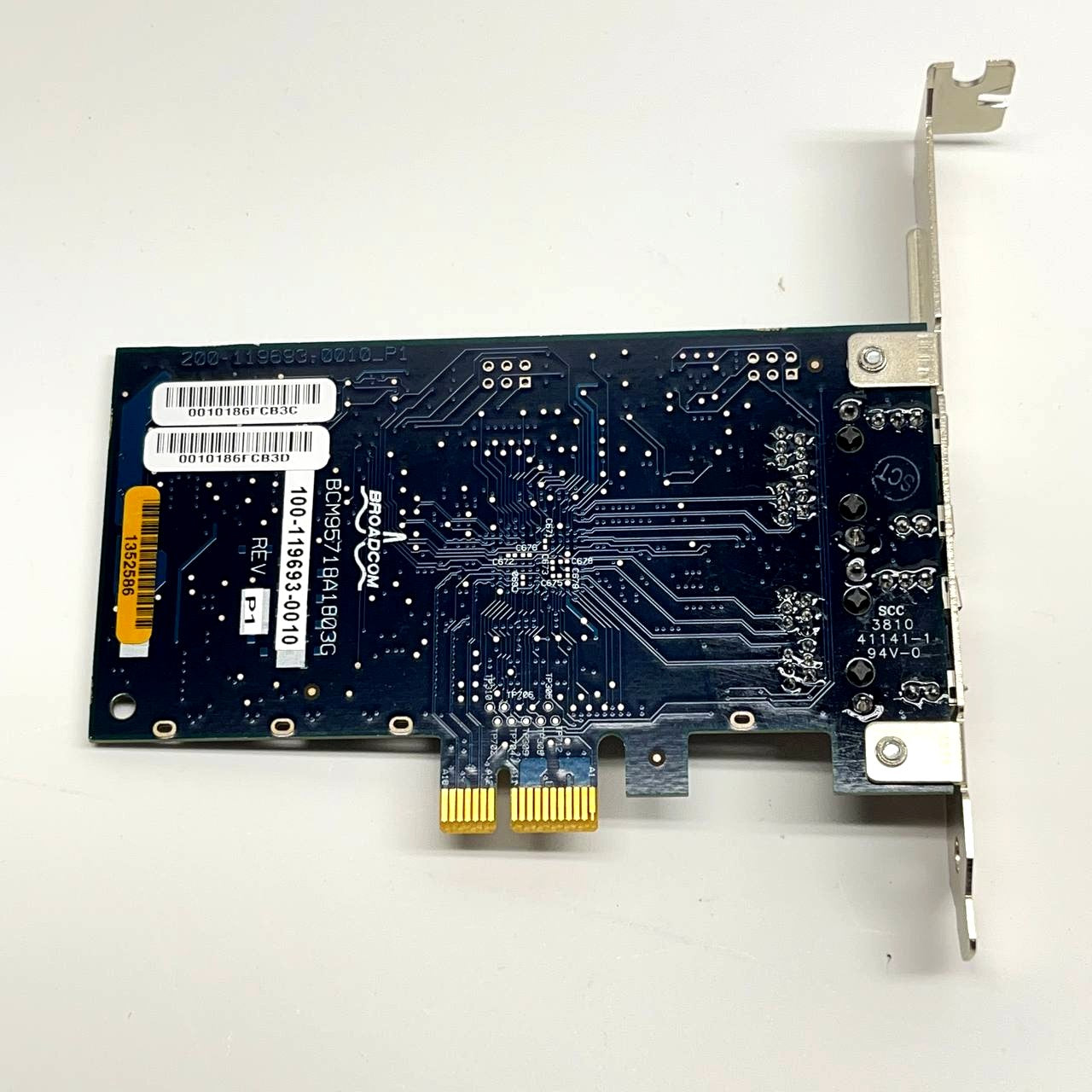 Broadcom Dual Port PCIe Gigabit Network Card 100-119693-0010 BCM95718
