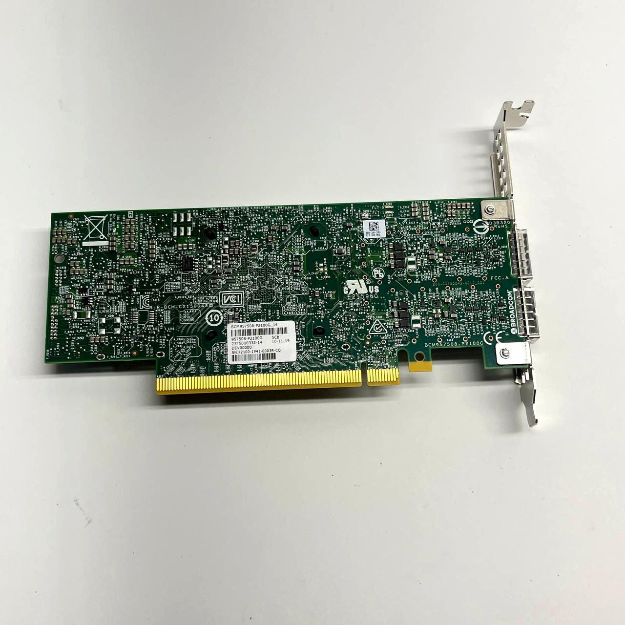 Broadcom BCM957508-P2100G Dual QSFP PCIe Network Card (Used A)