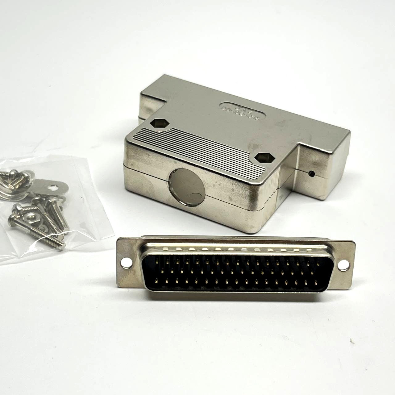 JAE DD-C8-J13 Metal D-Sub Hood Shell w/ 26-pin D-Sub Insert & Hardware
