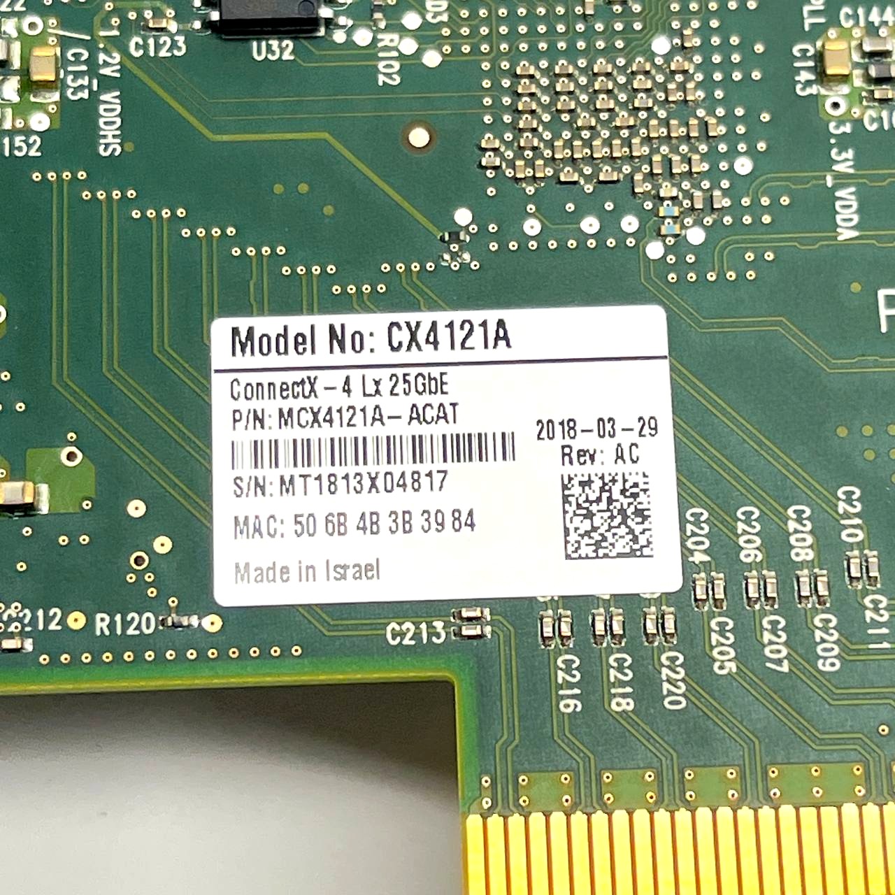 Mellanox ConnectX-4 Lx CX4121A Dual Port 25GbE SFP28 PCIe NIC