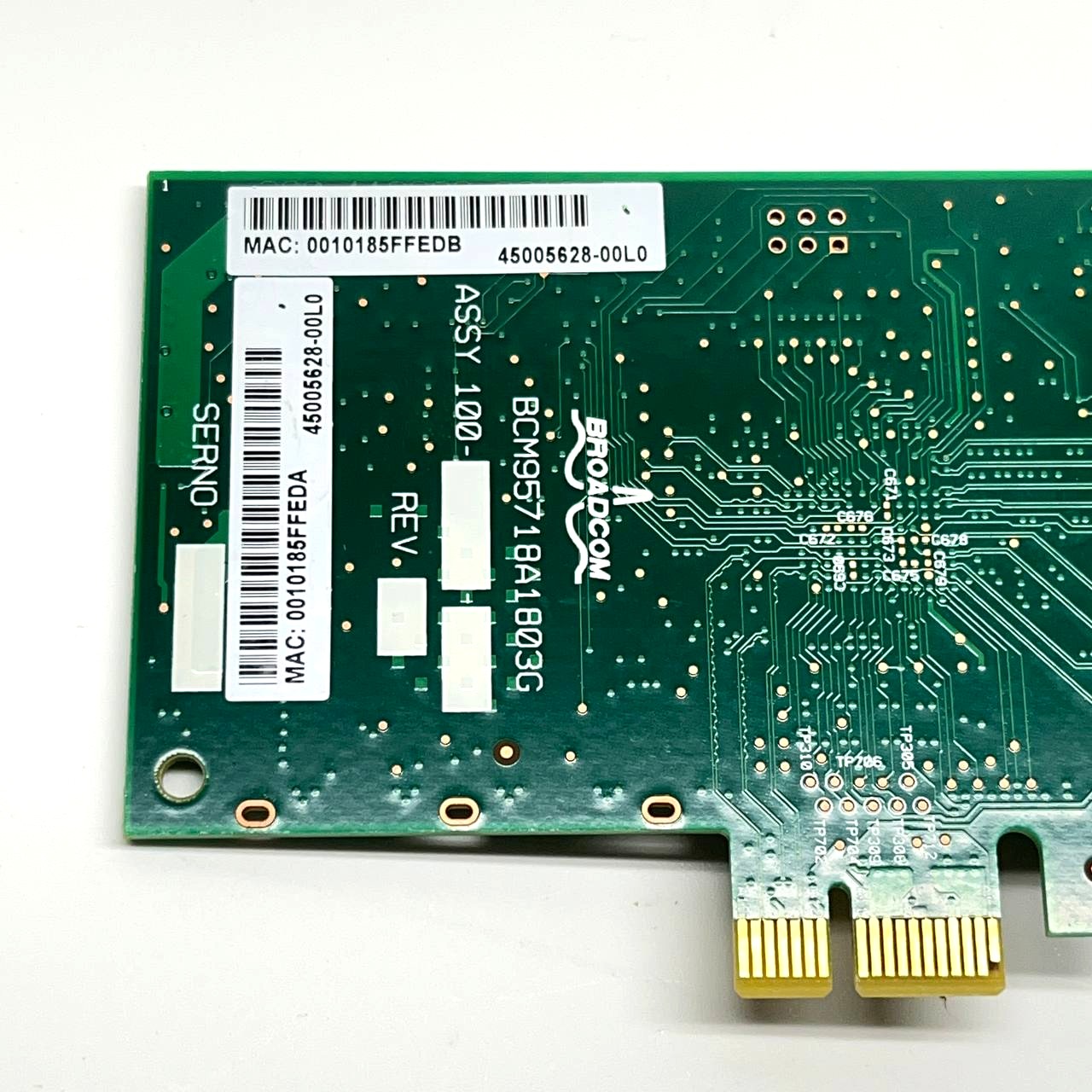 Broadcom Dual Port PCIe Ethernet Network Card 2xRJ45 45005628-00L0