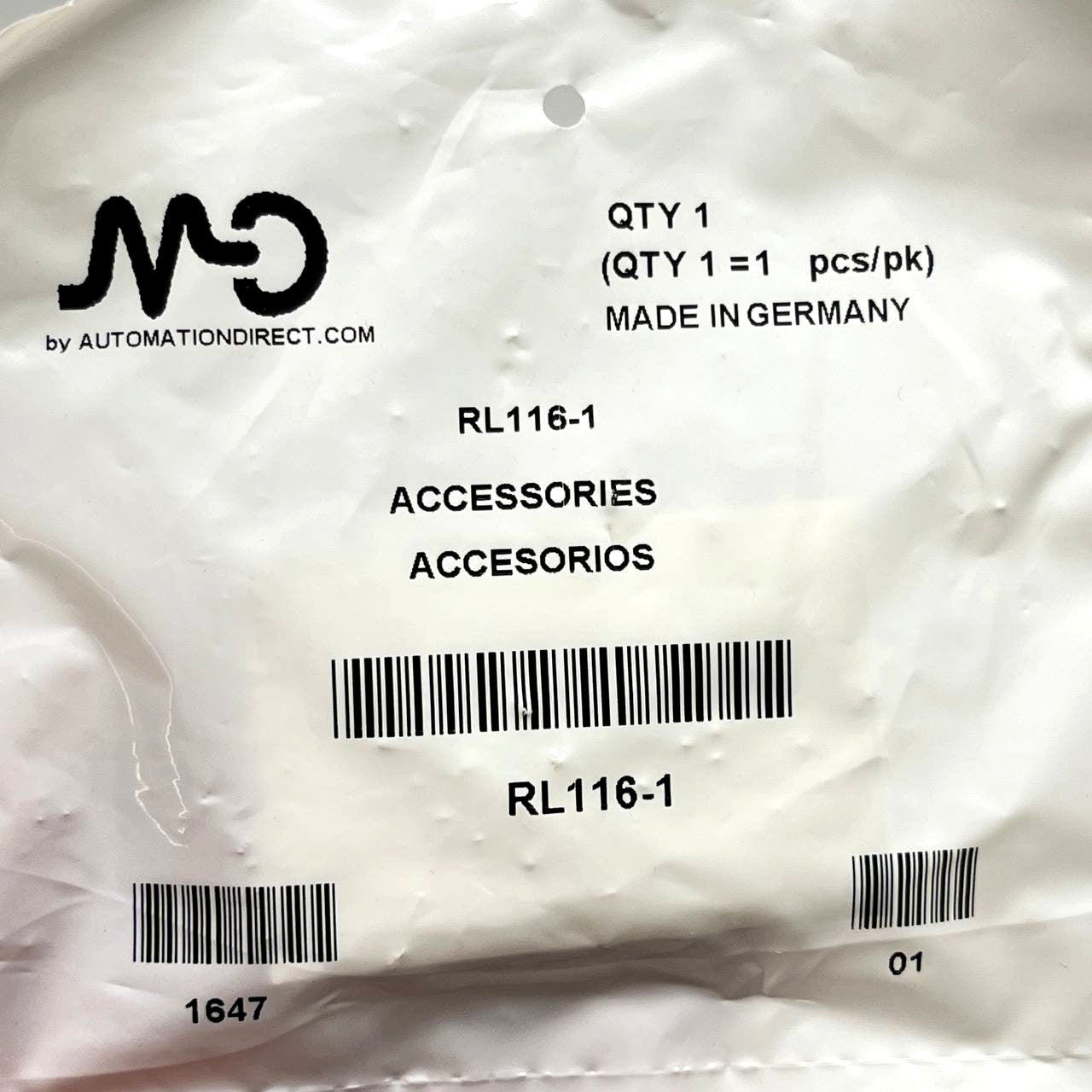 AutomationDirect RL116-1 Reflector / Retroreflector 60x40x8mm Made in Germany