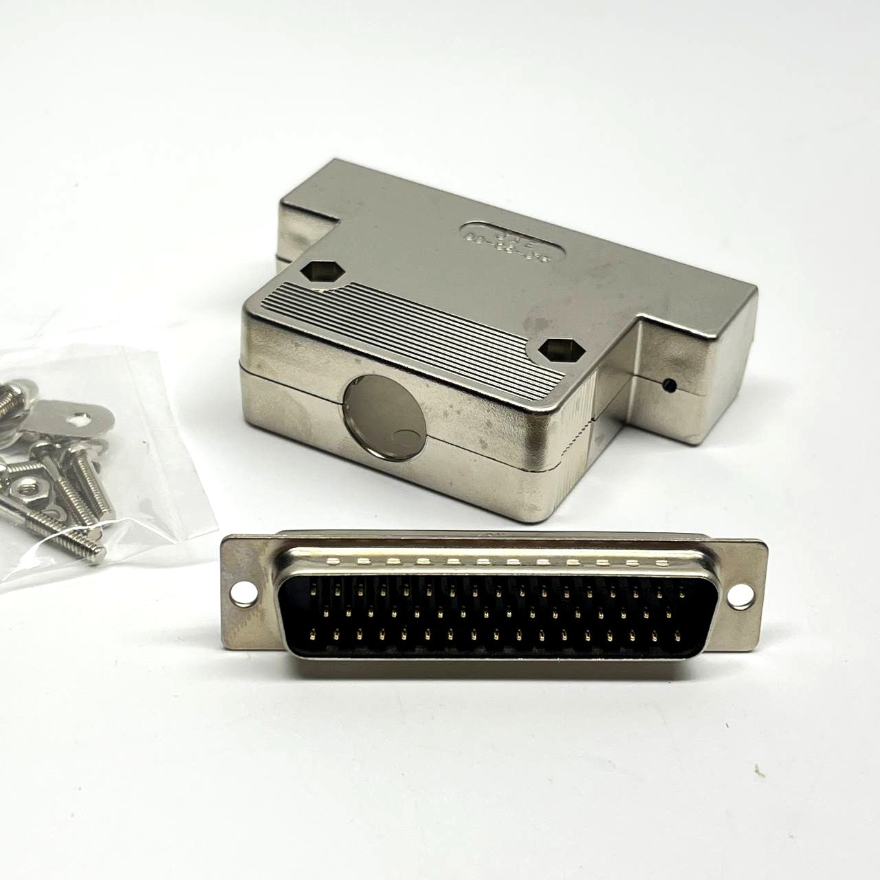 JAE DD-C8-J13 Metal D-Sub Hood Shell w/ 26-pin D-Sub Insert & Hardware