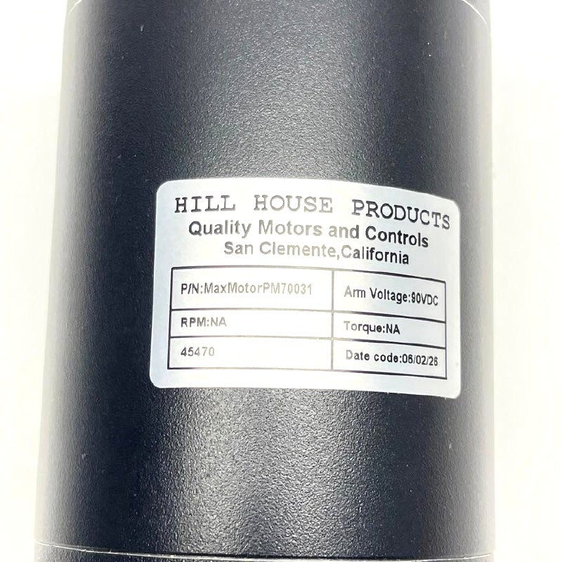 Hill House MaxMotor PM70031 90VDC DC Motor - Sherline Replacement