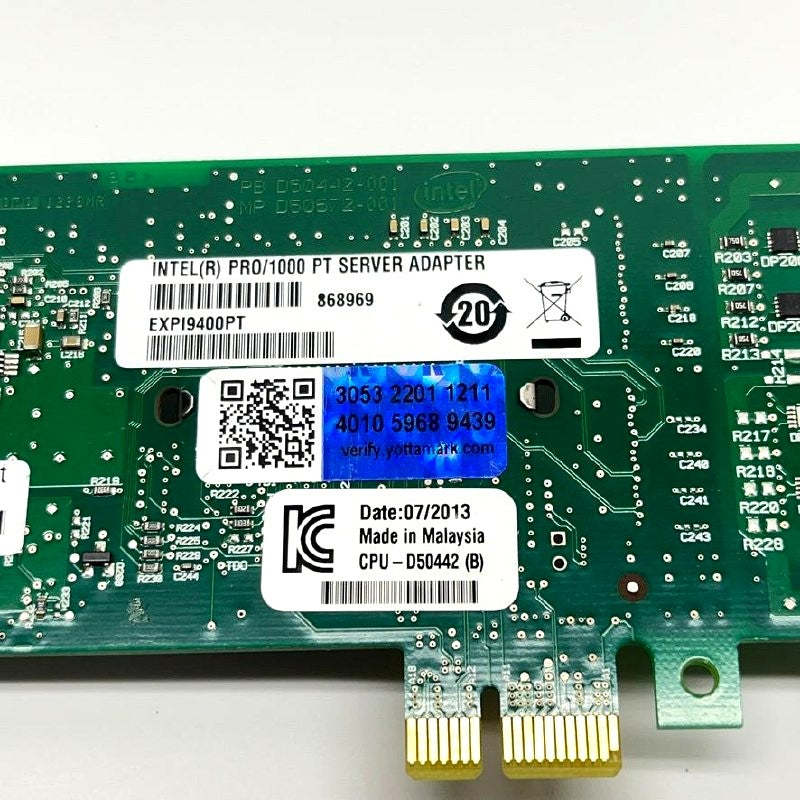 Intel PRO/1000 PT EXPI9400PT PCIe Server Network Adapter 1GbE RJ45