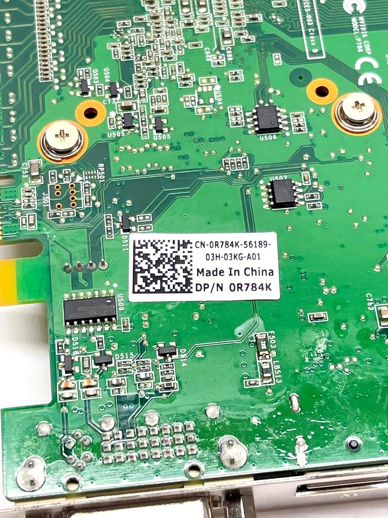 NVIDIA Quadro Graphics Card DP/N 0R784K PCIe x16 2x miniDP + DVI