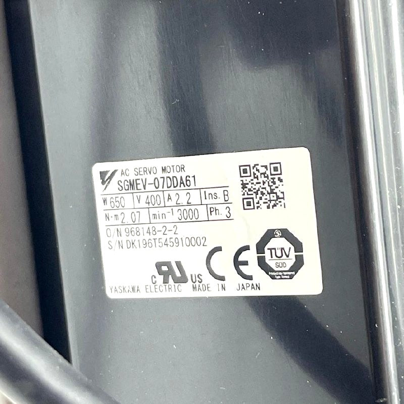Yaskawa SGMEV-07DDA61 AC Servo Motor + Wittenstein LPK 070 Right-Angle Gearbox
