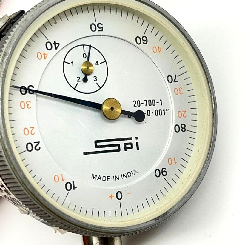 SPI Dial Indicator 0-5" .001" Resolution Model 20-700-1 Made in India