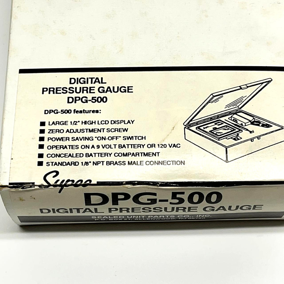 Supco DPG-500 Digital Pressure Gauge 500 PSI HVAC/R Tester