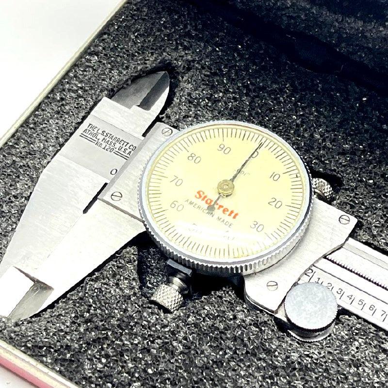Starrett Dial Caliper No.120 6" Stainless Steel With Case