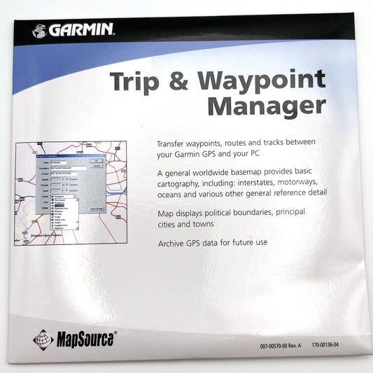 Trip & Waypoint Manager Software for Garmin GPS receivers MapSource tracks