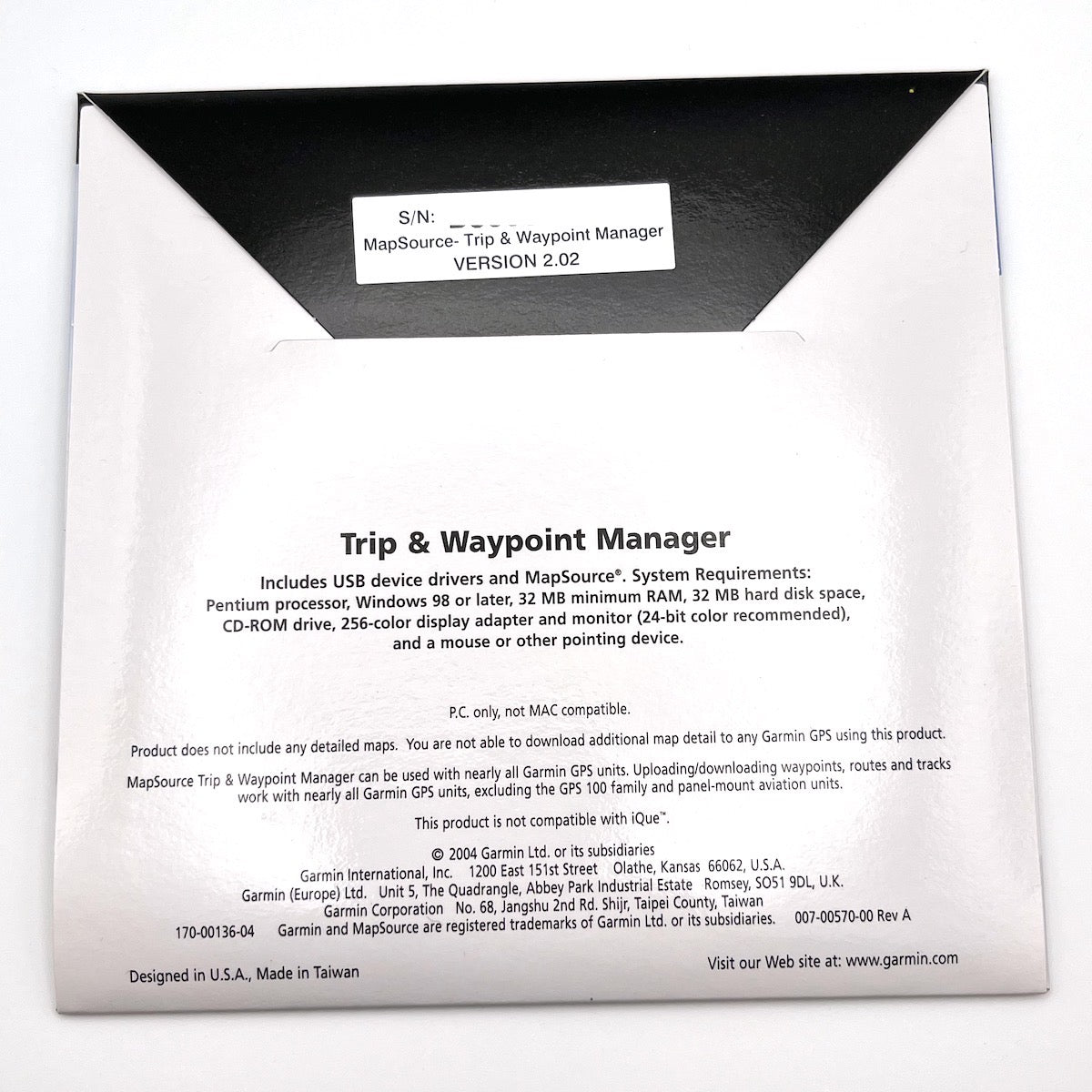 Trip & Waypoint Manager Software for Garmin GPS receivers MapSource tracks
